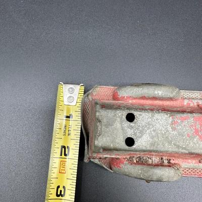 Vintage Cast Metal Toy Pickup Truck – Red Paint, Heavy Patina