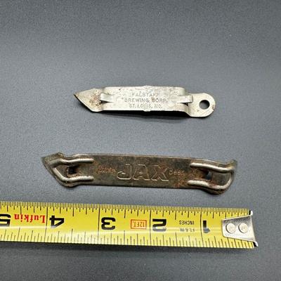Vintage Beer Bottle Openers Lot – Falstaff & JAX Beer Advertising (2)