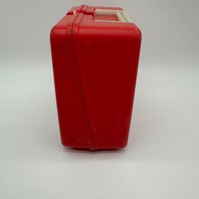 Vintage The Simpsons Thermos Lunchbox Set – Red Plastic Box w/ Bart Simpson Therm