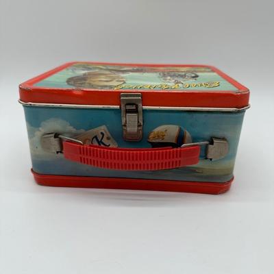 Vintage Evel Knievel Metal Lunchbox – Aladdin 1970s Motorcycle Stunt Graphics