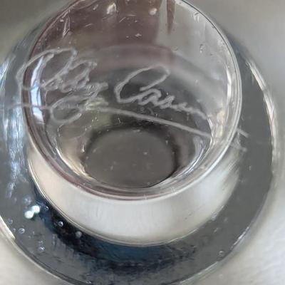 Oleg Cassini Crystal Perfume Bottles With Glass Droppers