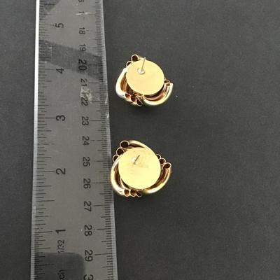 Sale Photo Thumbnail #91: Vintage Gold Tone love knot stud earrings 
Please see attached pictures
