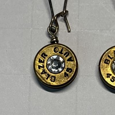 Blazer .45 Bullet earrings
