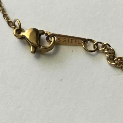 S. Steel fashion y shape clover dangle necklace