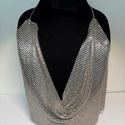 Silver mesh necklace