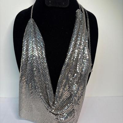 Silver mesh necklace