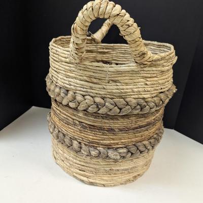 Hand Made Woven Basket w/ Handles