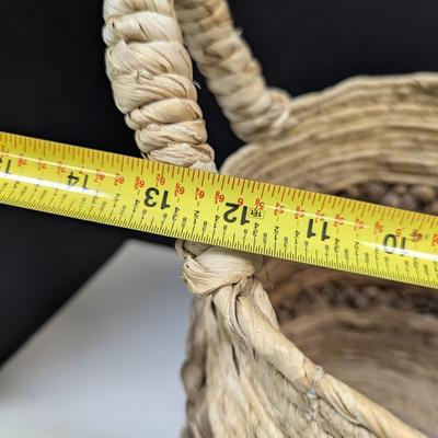 Hand Made Woven Basket w/ Handles