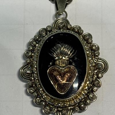 Sacred Heart Pill Box necklace