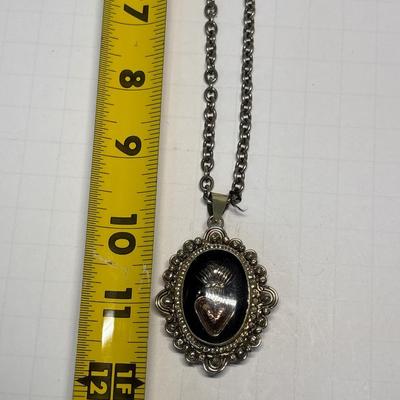 Sacred Heart Pill Box necklace