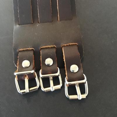 Sale Photo Thumbnail #223: Nice leather trio cuff new condition Please see attached pictures
