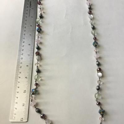 Fashion multi bead necklace