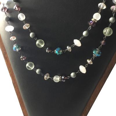 Fashion multi bead necklace