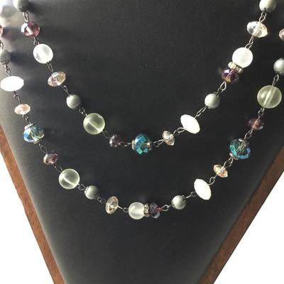 Fashion multi bead necklace