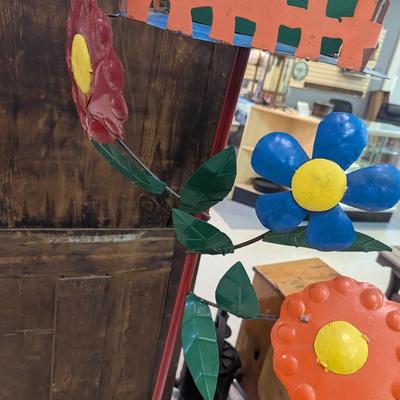 Tall Metal Bird House