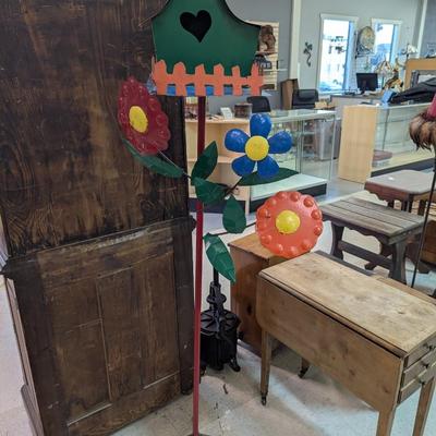 Tall Metal Bird House