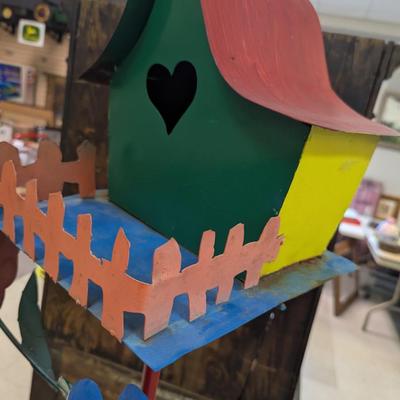 Tall Metal Bird House
