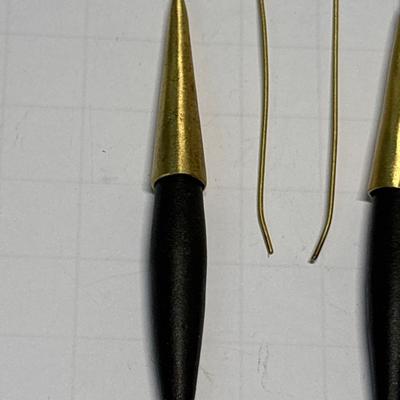 Long black/gold earrings