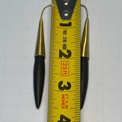 Long black/gold earrings