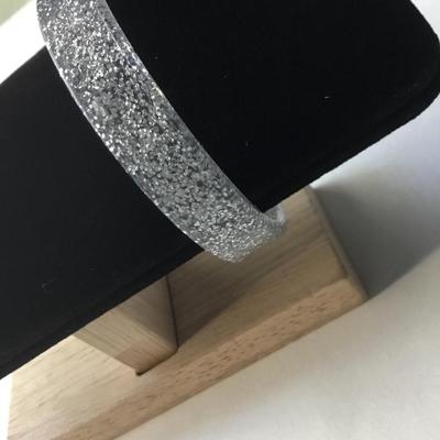 Silver glitter bangle costume bracelet