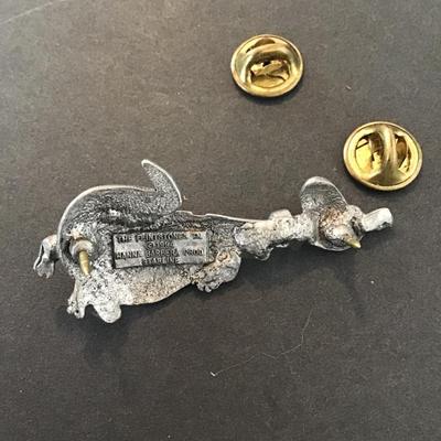 Sale Photo Thumbnail #33: Vintage Dino flintstones pewter lapel pin Please see attached pictures