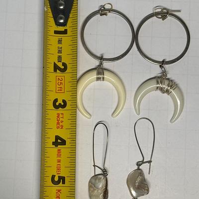 Crescent moon & dangle earrings