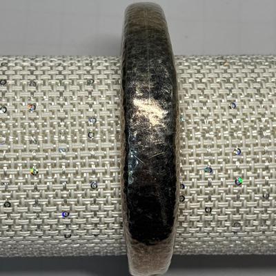 Hammered Sterling Bangle Bracelet