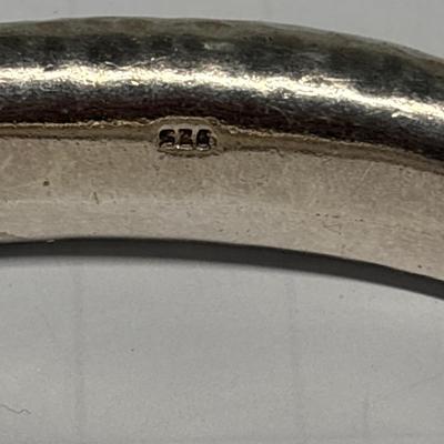 Hammered Sterling Bangle Bracelet