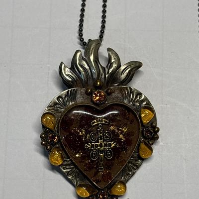Barbosa heart pendant necklace