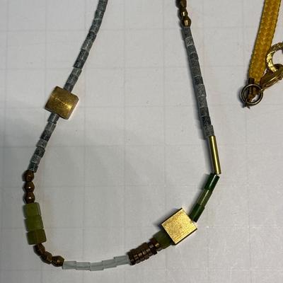 Moon/stars necklace, beaded necklace & keychain