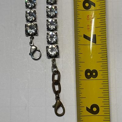 Two large rhinestone bracelets