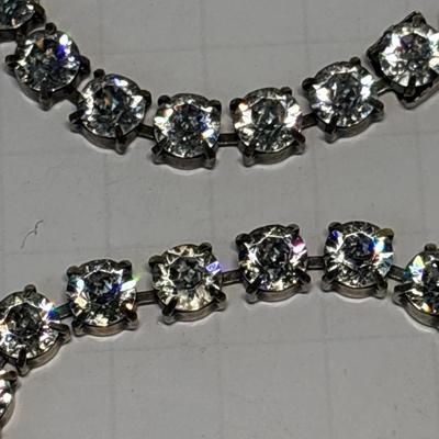 Two large rhinestone bracelets