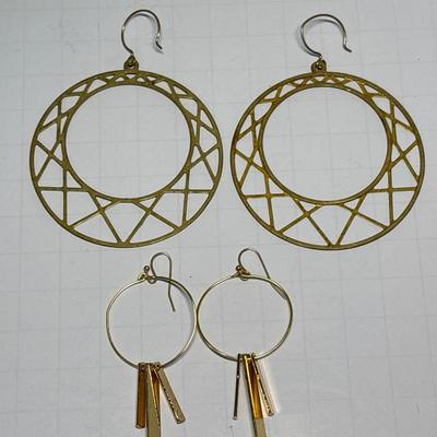 Gold tone earrings