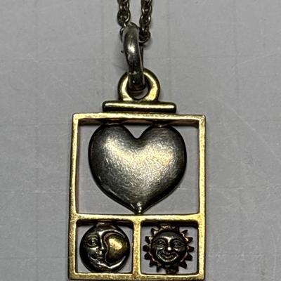 Signed Sergio Bustamante Sterling pendant (.925)