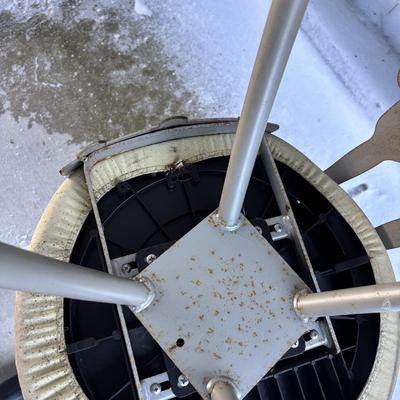 LOT 181: MCM Metal Barstools w/Cutlery Shaped Cutouts - Ready for Upcycling!