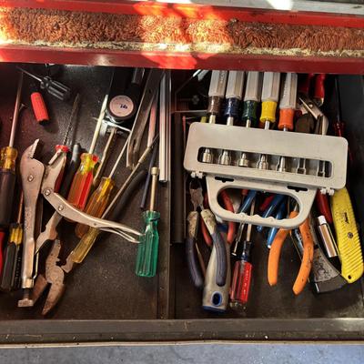 LOT 182: Craftsman Rolling Tool Chest & Tools