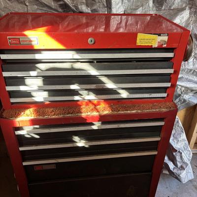 LOT 182: Craftsman Rolling Tool Chest & Tools