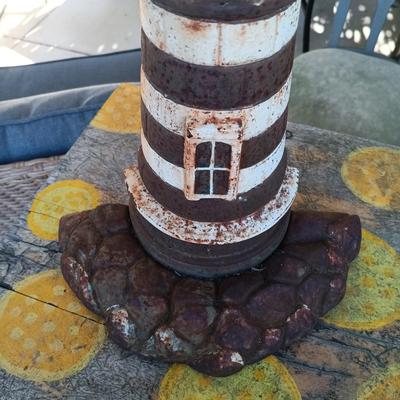 LOT 187: Cast Iron Lighthouse Door Stop
