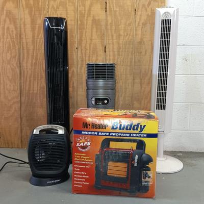 LOT 190: Collection of Heaters and Fans