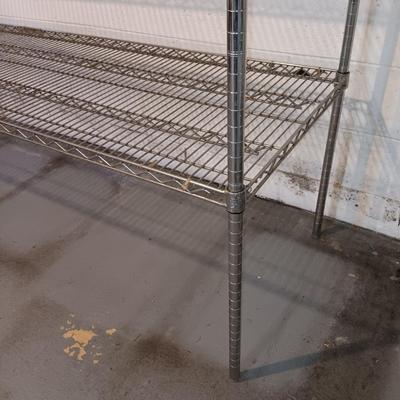 LOT 196: InterMetro 4-Tier Metal Shelving Unit