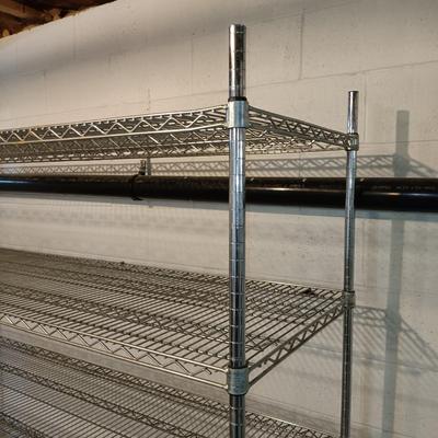 LOT 196: InterMetro 4-Tier Metal Shelving Unit