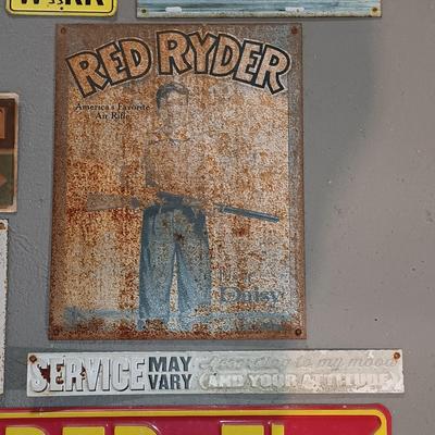 LOT 197: Collection of Metal Novelty Signs