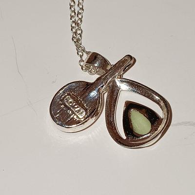 LOT 209: Interchangeable Catseye Gemstone Pendants on 925 Chain with Costume Jewelry