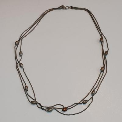 LOT 209: Interchangeable Catseye Gemstone Pendants on 925 Chain with Costume Jewelry