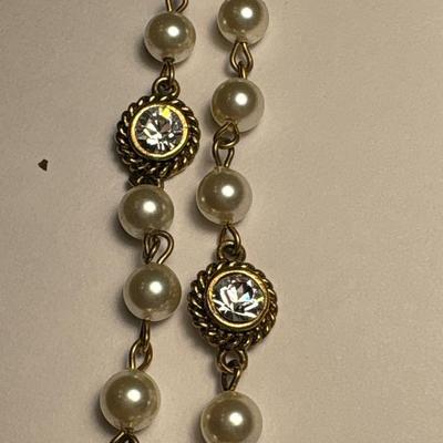 Heart/Pearl/Rhinestone necklace