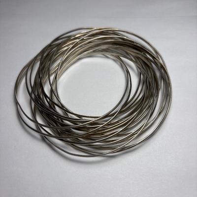 Silver tone bangle bracelets