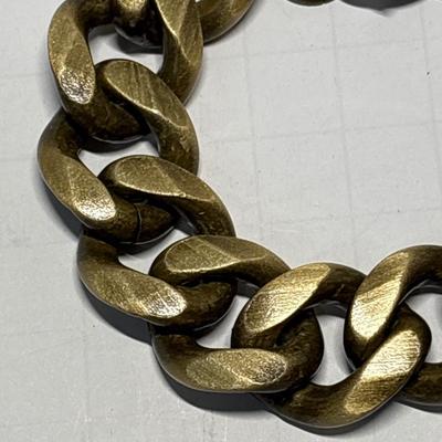 Antique brass metal bracelet