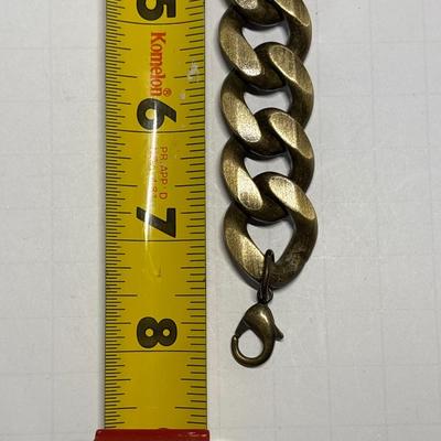 Antique brass metal bracelet