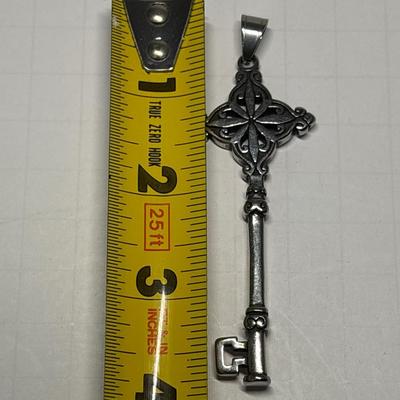 Silver key pendant