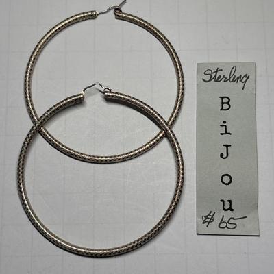 Sterling hoop earrings
